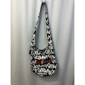 Robin Ruth GERMANY Crossbody Tote Bag Black White Large